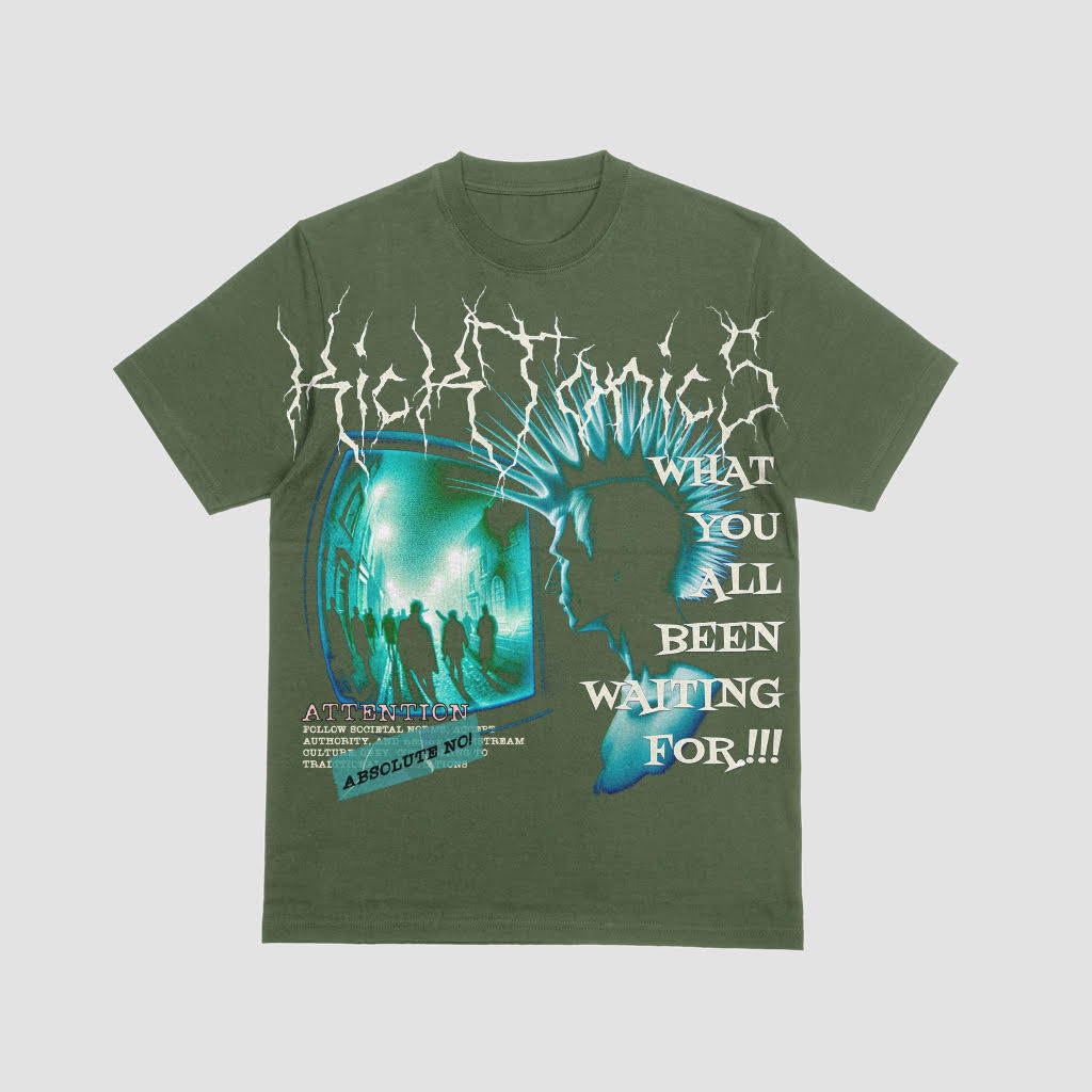 Kicktronics Cyberpunk Revolution Tee (Olive Green)