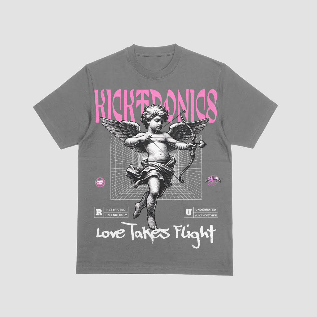 Kicktronics Love Takes Flight Tee(Gray)