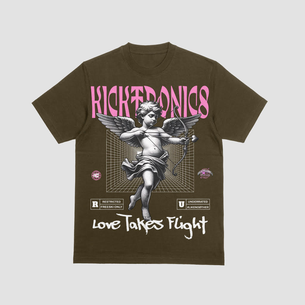 Kicktronics Love Takes Flight Tee(Liver Chesnut)