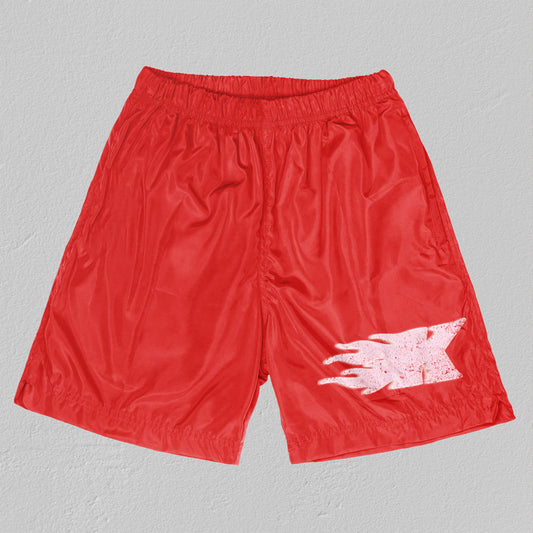 Kicktronics Flame Logo Athletic Shorts (Red)