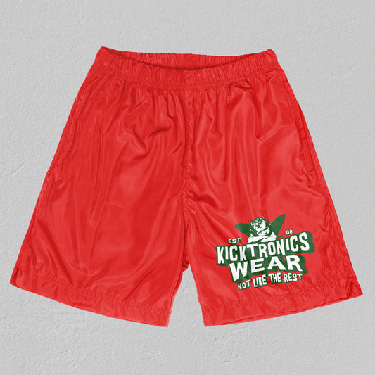 Kicktronics Hustle Wear Athletic Shorts(Red)